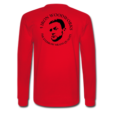 Load image into Gallery viewer, 5 Iron Woodworking Long Sleeve T-Shirt - red