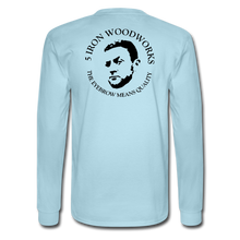 Load image into Gallery viewer, 5 Iron Woodworking Long Sleeve T-Shirt - powder blue