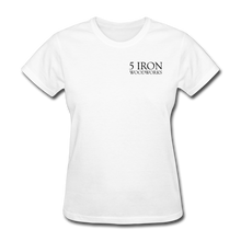 Load image into Gallery viewer, 5 Iron Woodworks Women's T-Shirt - white