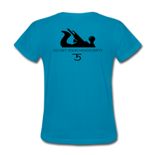 Load image into Gallery viewer, 5 Iron Woodworks Women's T-Shirt - turquoise
