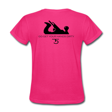Load image into Gallery viewer, 5 Iron Woodworks Women's T-Shirt - fuchsia