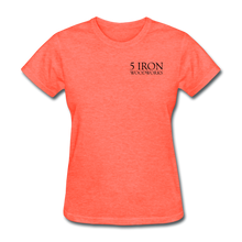 Load image into Gallery viewer, 5 Iron Woodworks Women's T-Shirt - heather coral