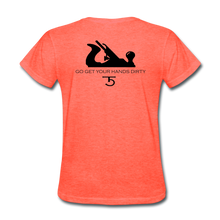 Load image into Gallery viewer, 5 Iron Woodworks Women's T-Shirt - heather coral