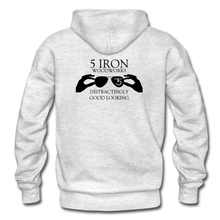 Load image into Gallery viewer, 5 Iron Woodworks Hoodie - light heather gray
