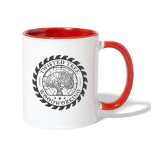 Load image into Gallery viewer, Twisted Tree Woodworking Contrast Coffee Mug - white/red
