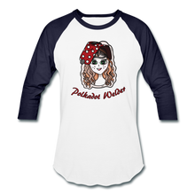 Load image into Gallery viewer, Polkadot Welder Raglan T-Shirt - white/navy
