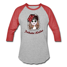 Load image into Gallery viewer, Polkadot Welder Raglan T-Shirt - heather gray/red
