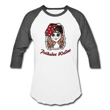 Load image into Gallery viewer, Polkadot Welder Raglan T-Shirt - white/charcoal
