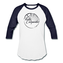 Load image into Gallery viewer, Katie the Carpenter Raglan T-Shirt - white/navy