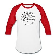 Load image into Gallery viewer, Katie the Carpenter Raglan T-Shirt - white/red