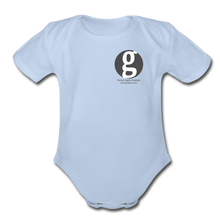 Load image into Gallery viewer, George Supply Organic Short Sleeve Baby Bodysuit - sky