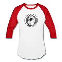 Load image into Gallery viewer, L & E Custom Woodworks Raglan T-Shirt - white/red