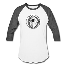Load image into Gallery viewer, L & E Custom Woodworks Raglan T-Shirt - white/charcoal