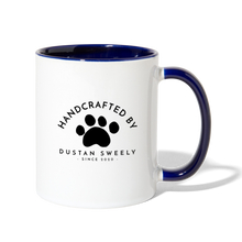 Load image into Gallery viewer, Dustan Sweely Contrast Coffee Mug - white/cobalt blue