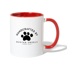 Load image into Gallery viewer, Dustan Sweely Contrast Coffee Mug - white/red