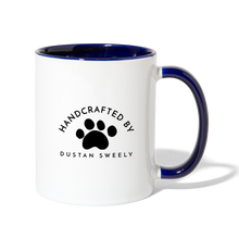 Load image into Gallery viewer, Dustan Sweely Contrast Coffee Mug - white/cobalt blue