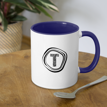 Load image into Gallery viewer, Tanner's Timber Contrast Coffee Mug - white/cobalt blue