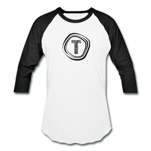 Load image into Gallery viewer, Tanner's Timber Raglan 3/4 Sleeve T-Shirt - white/black