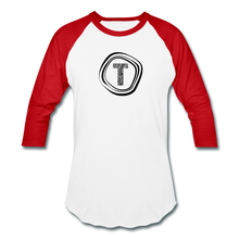 Load image into Gallery viewer, Tanner's Timber Raglan 3/4 Sleeve T-Shirt - white/red