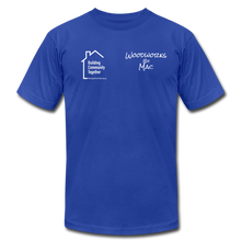 Load image into Gallery viewer, Woodworks by Mac / Building Community T-Shirt - royal blue