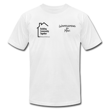 Load image into Gallery viewer, Woodworks by Mac / Building Community T-Shirt - white