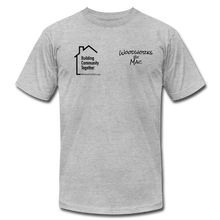 Load image into Gallery viewer, Woodworks by Mac / Building Community T-Shirt - heather gray
