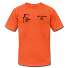 Load image into Gallery viewer, Woodworks by Mac / Building Community T-Shirt - orange