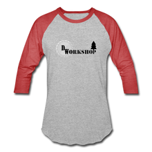 Load image into Gallery viewer, D.W. Workshop 3/4 Sleeve Raglan T-Shirt - heather gray/red