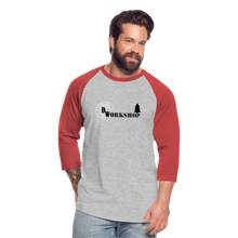 Load image into Gallery viewer, D.W. Workshop 3/4 Sleeve Raglan T-Shirt - heather gray/red