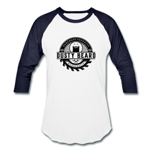 Load image into Gallery viewer, Dusty Beard Woodcrafts 3/4 Sleeve Raglan T-Shirt - white/navy