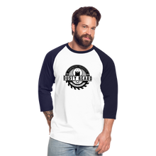 Load image into Gallery viewer, Dusty Beard Woodcrafts 3/4 Sleeve Raglan T-Shirt - white/navy