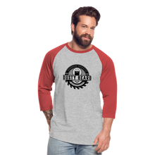 Load image into Gallery viewer, Dusty Beard Woodcrafts 3/4 Sleeve Raglan T-Shirt - heather gray/red