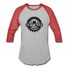 Load image into Gallery viewer, Dusty Beard Woodcrafts 3/4 Sleeve Raglan T-Shirt - heather gray/red
