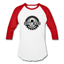 Load image into Gallery viewer, Dusty Beard Woodcrafts 3/4 Sleeve Raglan T-Shirt - white/red