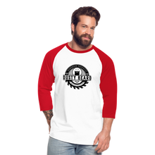 Load image into Gallery viewer, Dusty Beard Woodcrafts 3/4 Sleeve Raglan T-Shirt - white/red