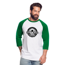 Load image into Gallery viewer, Dusty Beard Woodcrafts 3/4 Sleeve Raglan T-Shirt - white/kelly green