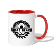 Load image into Gallery viewer, Dusty Beard Woodworks Contrast Coffee Mug - white/red