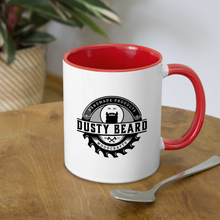 Load image into Gallery viewer, Dusty Beard Woodworks Contrast Coffee Mug - white/red