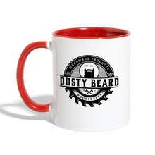 Load image into Gallery viewer, Dusty Beard Woodworks Contrast Coffee Mug - white/red