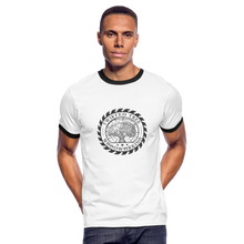 Load image into Gallery viewer, Twisted Tree Woodworking Ringer T-Shirt - white/black