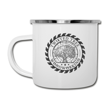Load image into Gallery viewer, Twisted Tree Woodworking Camper Mug - white