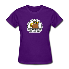 Load image into Gallery viewer, Neon Bear Woodworks Women's T-Shirt - purple