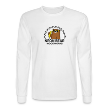 Load image into Gallery viewer, Neon Bear Woodworks Long Sleeve T-Shirt - white