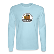 Load image into Gallery viewer, Neon Bear Woodworks Long Sleeve T-Shirt - powder blue