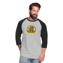 Load image into Gallery viewer, Neon Bear Woodworks 3/4 Sleeve Raglan T-Shirt - heather gray/black