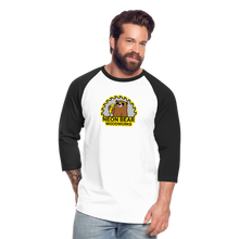 Load image into Gallery viewer, Neon Bear Woodworks 3/4 Sleeve Raglan T-Shirt - white/black