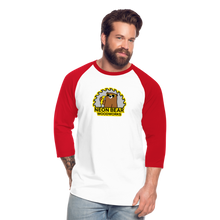 Load image into Gallery viewer, Neon Bear Woodworks 3/4 Sleeve Raglan T-Shirt - white/red