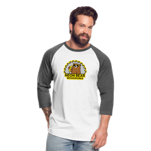 Load image into Gallery viewer, Neon Bear Woodworks 3/4 Sleeve Raglan T-Shirt - white/charcoal