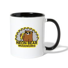 Load image into Gallery viewer, Neon Bear Woodworks Contrast Coffee Mug - white/black