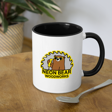 Load image into Gallery viewer, Neon Bear Woodworks Contrast Coffee Mug - white/black